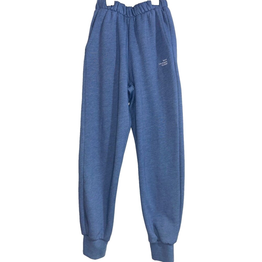 ZARA Women's Fleece Jogger Pants size S "Venice Los Angeles CA 90291" Embroidery